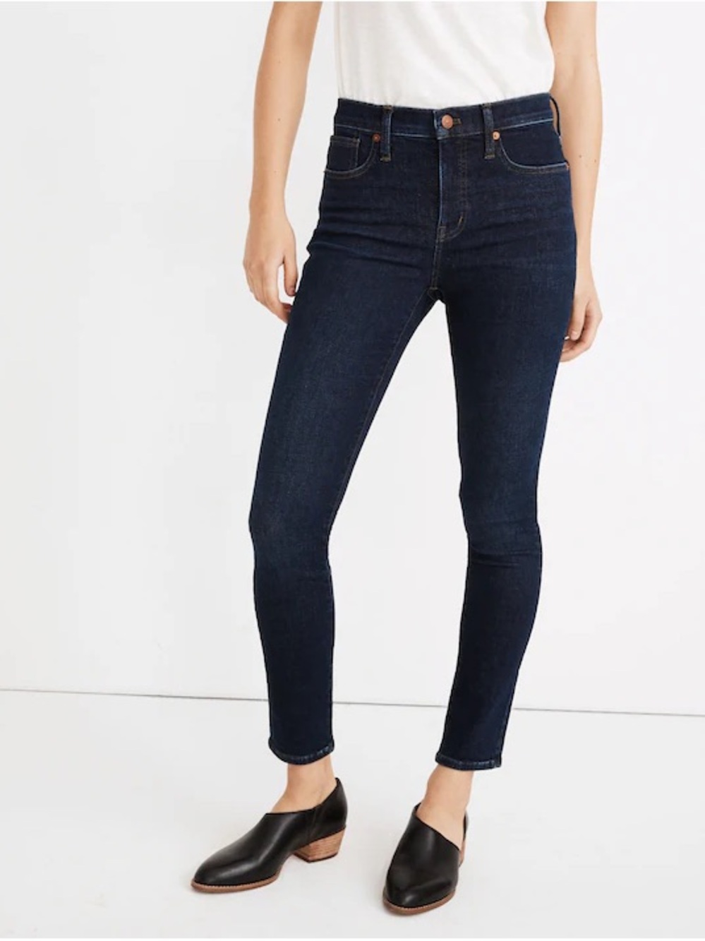 Madewell 9” Mid Rise Skinny Jeans in Dark Blue Denim Women’s Size 28